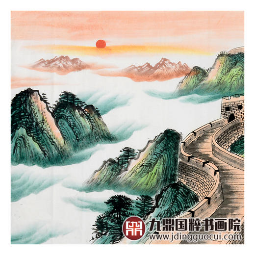 王建辉《万里雄风》68*178cm 山水横幅作品 办公室/会议室挂画长城作品 商品图4