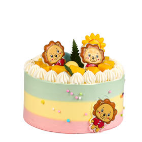 狮子家族儿童蛋糕-6英寸128元/8英寸198元/10英寸218元/12英寸278元