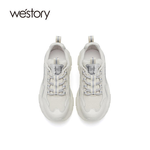 westory老爹鞋潮女2021新款纯色增高运动鞋百搭S21AM52351 商品图3