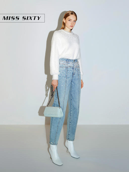 Miss Sixty2020冬季新款圣诞钉珠毛衣短款毛织衫女604RJ0430000 商品图3