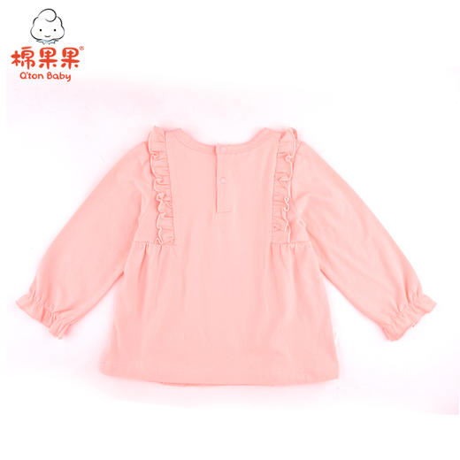 棉果果春秋女童上衣磨毛汗布飞边T恤M122140221097 商品图2