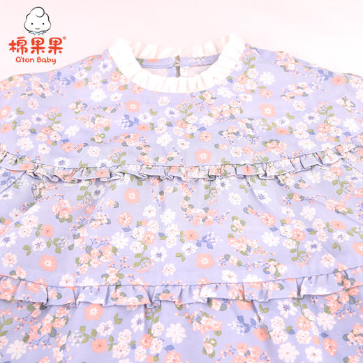 棉果果春秋款女童上衣梭织碎花衬衫M122150221058 商品图2