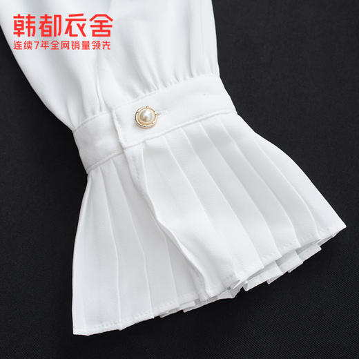 韩都衣舍冬季新款女装韩版设计感假两件拼接A字连衣裙PT9809 商品图3