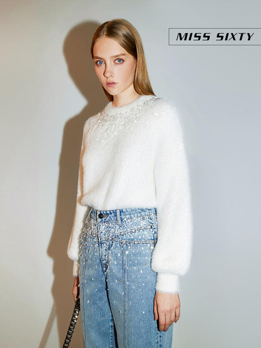 Miss Sixty2020冬季新款圣诞钉珠毛衣短款毛织衫女604RJ0430000 商品图4