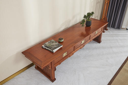 红桥红  家具严选  缅甸花梨（大果紫檀）  【210 王款三抽屉 电视柜】 商品图6