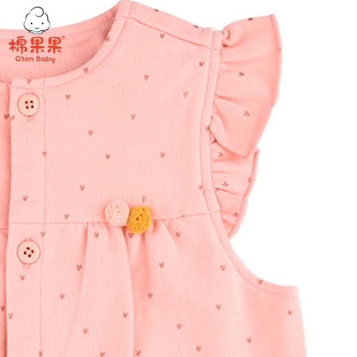 棉果果春秋女童挂里小毛圈马甲M122171421055 商品图2