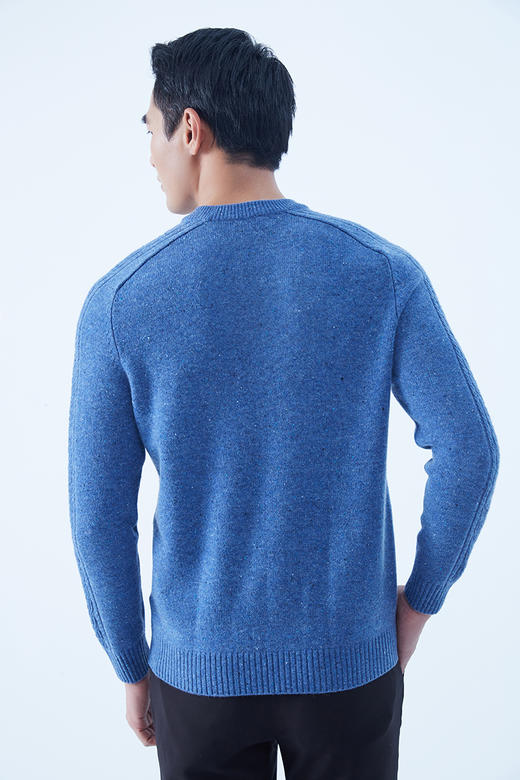 圣弗尔瑞圆领绞花男套衫  鄂尔多斯特色羊绒衫  100%羊绒 商品图2