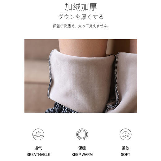 加绒加厚松紧腰格子工装裤女运动裤宽松休闲秋冬裤子显瘦直筒XZ3603 商品图3