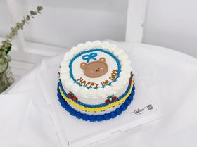 复古可爱小熊奶油蛋糕