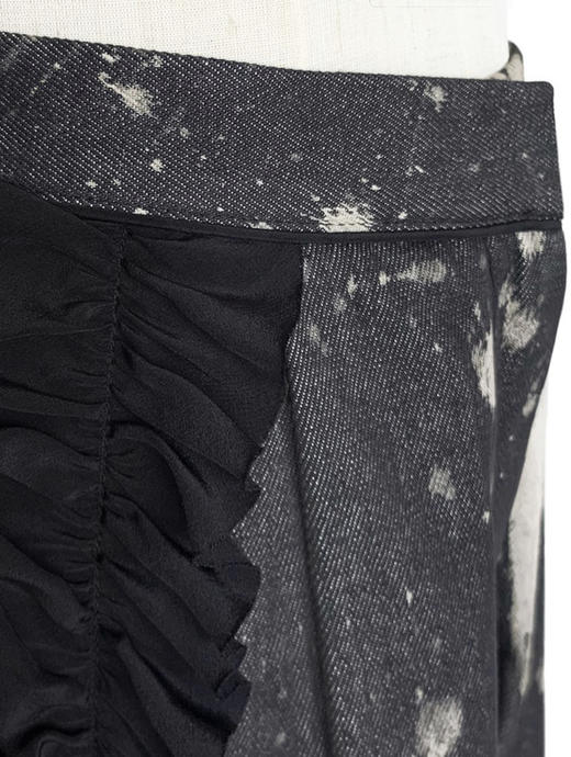 TYNVIE 花边袋口阔腿裤 - 黑牛仔 商品图5