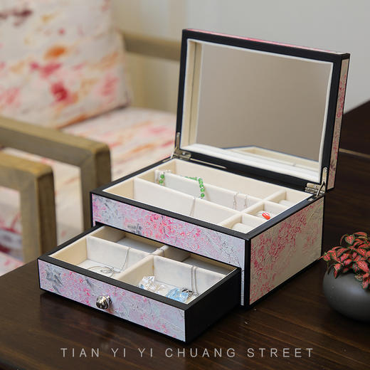 金泉宝墨出品 鲍海斌老师醉舞春风竹炭板首饰盒 商品图3