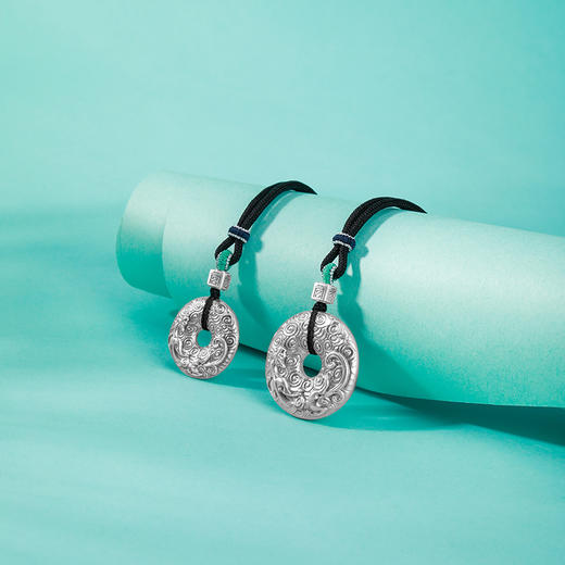 宫匠造办  十朝十美平安扣 宋·龙兆平安足银吊坠 商品图3