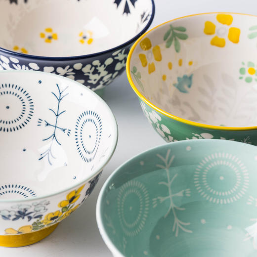 摩登主妇时节日式米饭碗陶瓷餐具家用碗单个创意个性汤面碗套装 商品图1
