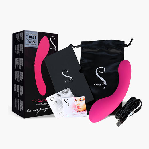 加拿大品牌BMS The Swan Wand (魔棒）女用全硅胶7频双向震动棒可浴缸玩耍玩具 商品图1