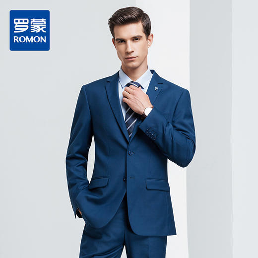 【上衣+裤子】罗蒙西服套装男士正装商务通勤上班新郎结婚礼服套装 商品图4