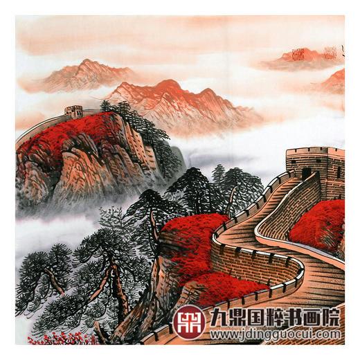 王建辉《万里雄风》68*178cm 山水横幅作品 办公室/会议室挂画长城作品 商品图4