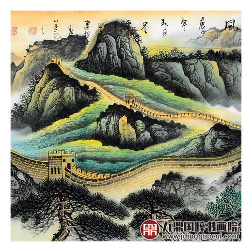 王建辉《万里雄风》68*178cm 山水横幅作品 办公室/会议室挂画长城作品 商品图5