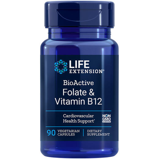 沿寿LIFE EXTENSION Folate&VitaminB12（五甲基四氢叶酸胶囊）90粒 商品图0