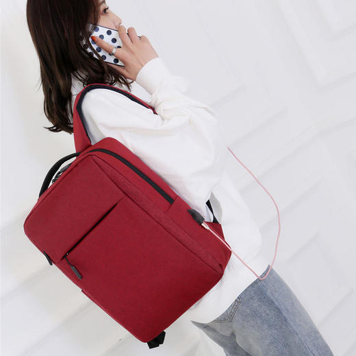 【2020全新升级，新款15寸充电背包】经典商务多功能双肩包，可外置充电，时尚简约，耐磨笔记本电脑旅行书包，轻松应对职场！ 商品图1