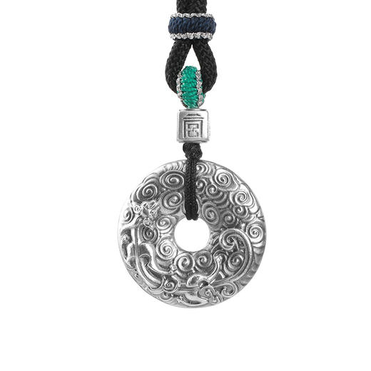 宫匠造办  十朝十美平安扣 宋·龙兆平安足银吊坠 商品图4