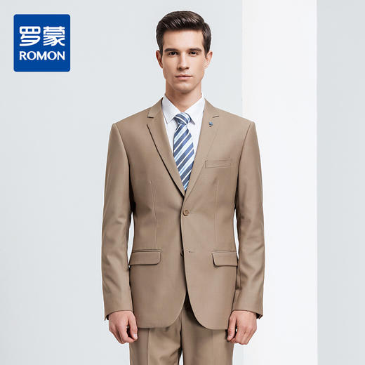 【上衣+裤子】罗蒙西服套装男士正装商务通勤上班新郎结婚礼服套装 商品图1