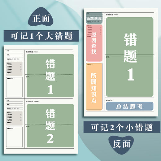 开学季福利！【科目纠错本，下一个学霸就是你】错题本整理本改错本高中初中生小学生加厚笔记本语文数学英语儿童文具纠错本子大学生考研专用一年级二年级三年集订正本子 商品图5