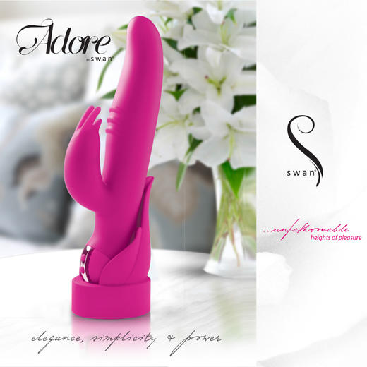 加拿大BMS swan爱慕天鹅女用激点双重振动爱慕完美人按摩震动棒成人用品 商品图8