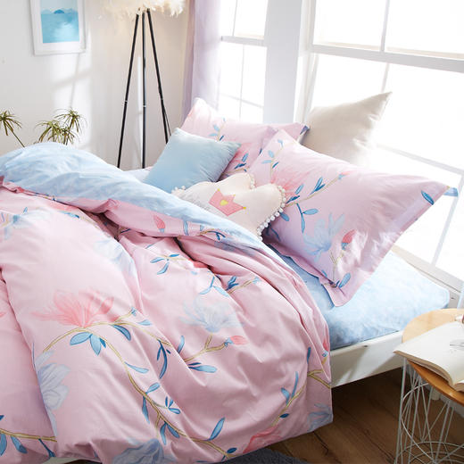 恒源祥 如花美眷全棉印花四件套HYX012T【鲜享3.0】 商品图1