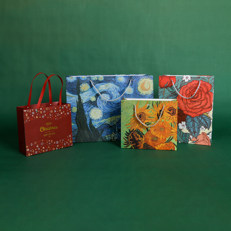 高档伴手礼品袋 春节年货礼盒袋 蝴蝶结包装手提纸袋