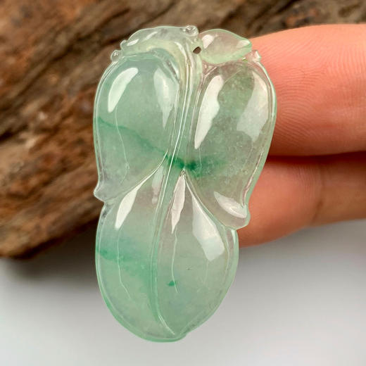 派瑞翡翠 翡翠挂件 糯种 飘绿花 商品图2
