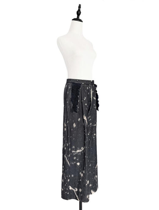 TYNVIE 花边袋口阔腿裤 - 黑牛仔 商品图3