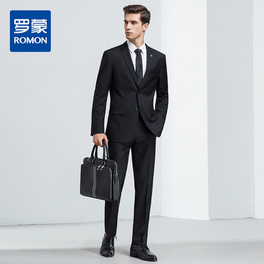 【上衣+裤子】罗蒙西服套装男士正装商务通勤上班新郎结婚礼服套装 商品图7
