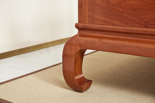 红桥红  家具严选  缅甸花梨（大果紫檀）  【203 弯腿三围独板 罗汉床 两件套】 商品图6