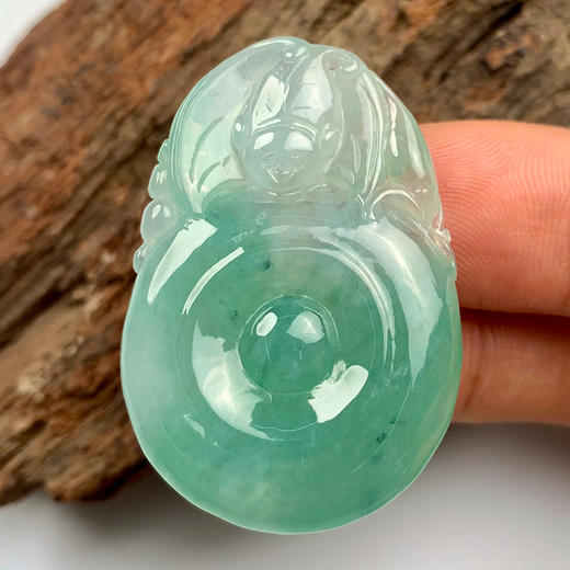 派瑞翡翠 翡翠挂件 糯种 飘翠 商品图2