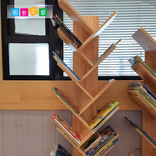 实木儿童橡木创意树形书架幼儿园绘本架简易置物收纳整理架 商品图2