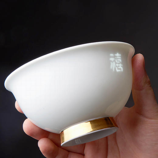 禧福成双装科檀木纯铜镀金筷饰景德镇玲珑瓷 商品图8