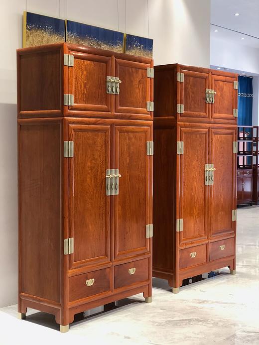 红桥红  家具严选  缅甸花梨（大果紫檀）  【238 素面 顶箱柜 】 商品图4