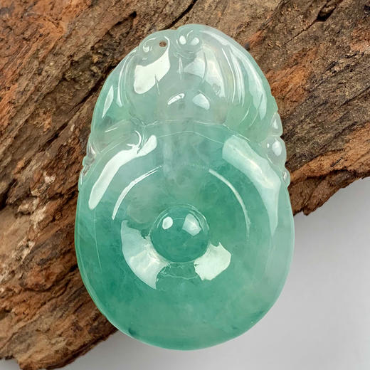 派瑞翡翠 翡翠挂件 糯种 飘翠 商品图1