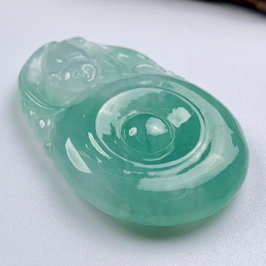 派瑞翡翠 翡翠挂件 糯种 飘翠 商品图3
