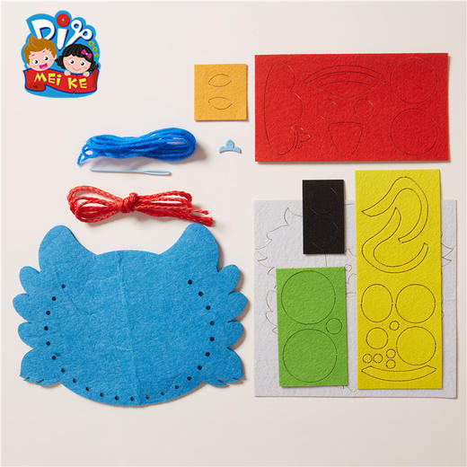 元旦新年手工diy牛年醒狮不织布背包幼儿园材料包儿童装饰 商品图3