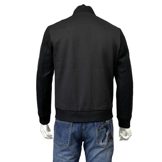 Marco Azzali 立领款黑色夹克 J3902200 商品图1