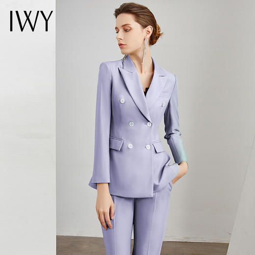 IWY/紫色长袖西装长裤套装CP10336 商品图0
