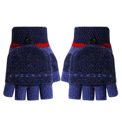 PDD-RHRH201216新款儿童冬季加厚保暖半指翻盖手套 商品图3