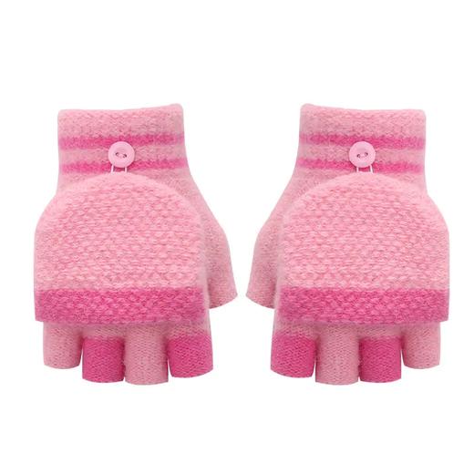 PDD-RHRH201216新款儿童冬季加厚保暖半指翻盖手套 商品图2