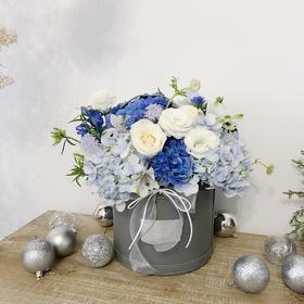 冬季新品 冰雪绣球花桶