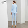 IWY/蓝色时尚西装套装女青果领气质休闲职业面试韩版小香风洋气女神范 C10316-QL+P10223-L 商品缩略图3