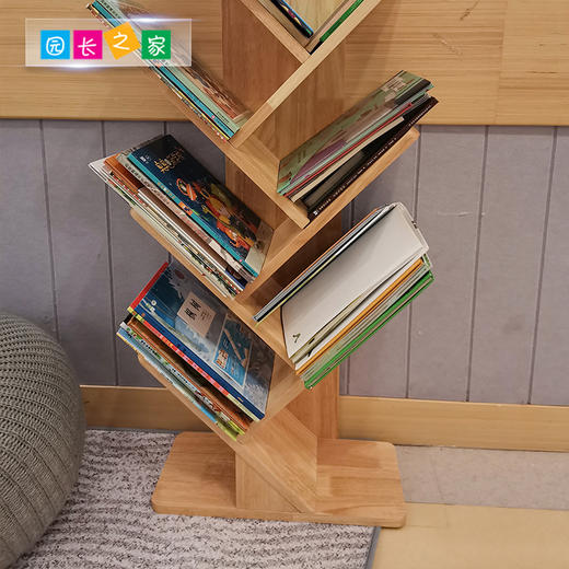 实木儿童橡木创意树形书架幼儿园绘本架简易置物收纳整理架 商品图1
