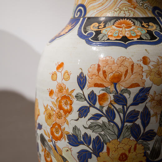 清代  粉彩牡丹花鸟纹大花瓶（一对） 商品图3