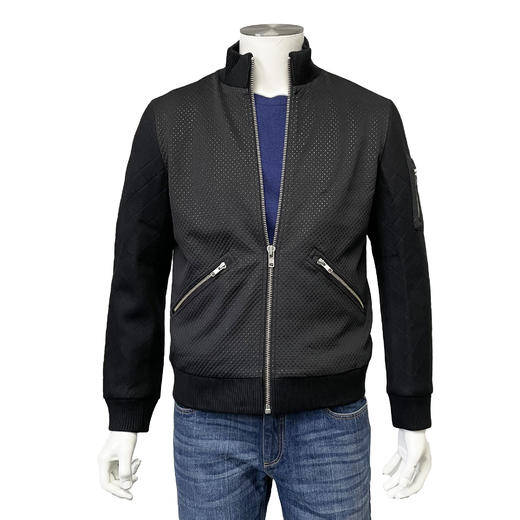 Marco Azzali 立领款黑色夹克 J3902200 商品图0