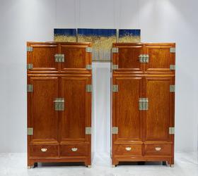 红桥红  家具严选  缅甸花梨（大果紫檀）  【238 素面 顶箱柜 】